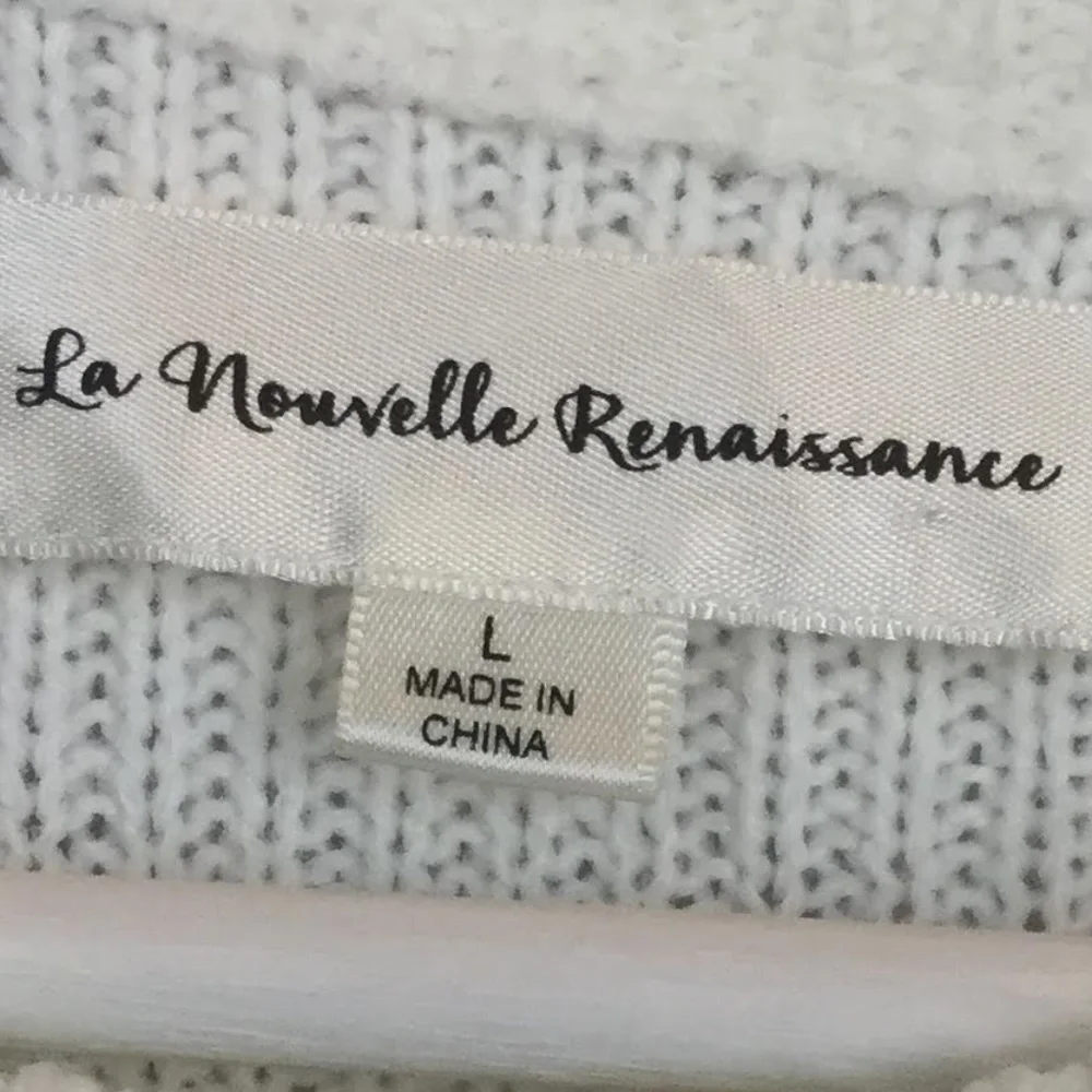 White Knit Sweater La Nouvelle Renaissance L